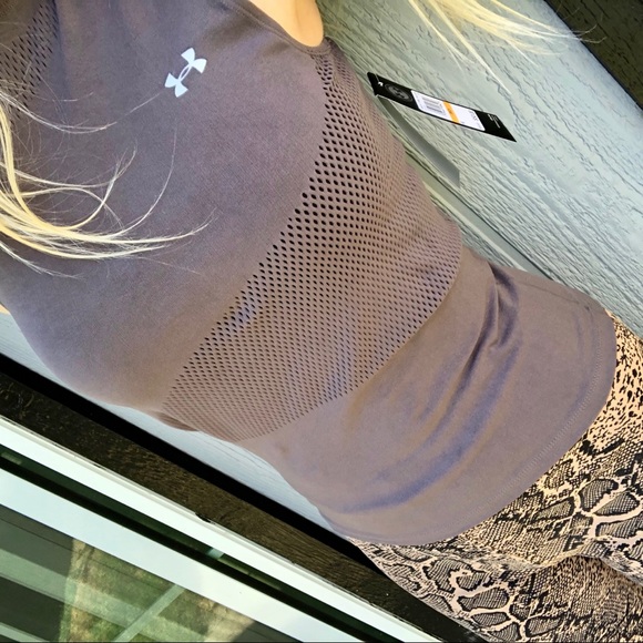 NWT Under Armour tank top seamless grey/purple ash - Picture 2 of 16